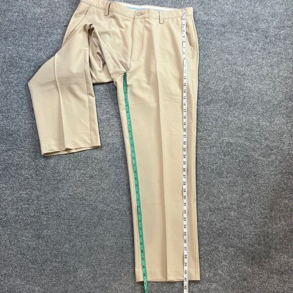 Footjoy Pants Mens 36 Light Beige Flat Front Lightweight Performance Golf Chino - Picture 6 of 13
